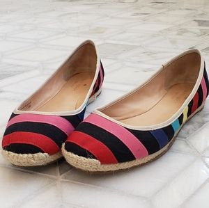 Kate Spade Vivi Striped Espadrille Flat